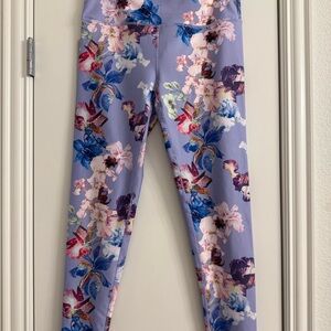 KYODAN Women's Floral Leggings - Lavender and Multicolor